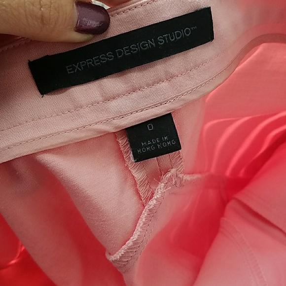 High waisted pastel femenine pink cotton skirt - Picture 6 of 8